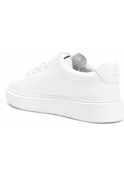 Ekru Kadın Deri Sneaker