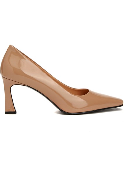 Nude Deri Stiletto