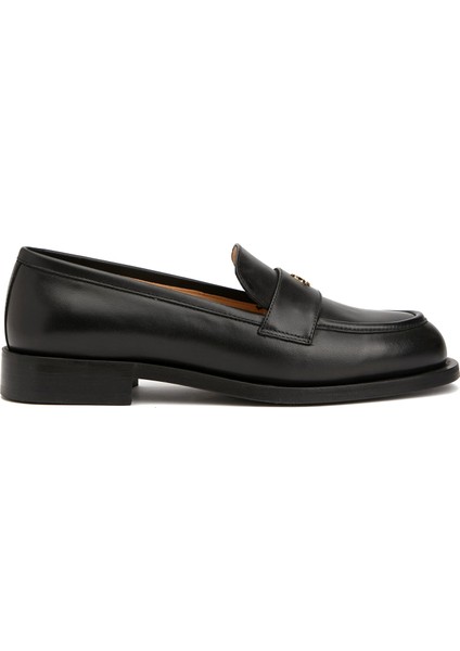 Siyah Kadın Deri Loafer