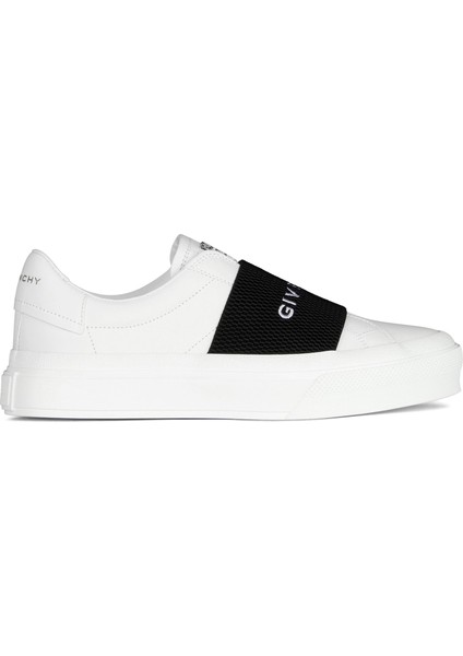 Siyah Beyaz Kadın Deri Sneaker