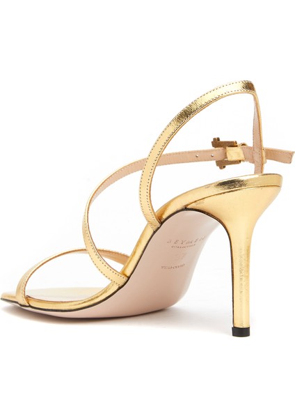 Strappy Gold Kadın Deri Sandalet modelleri