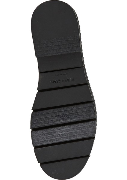 Siyah Logo Tokalı Kadın Deri Loafer indirimleri
