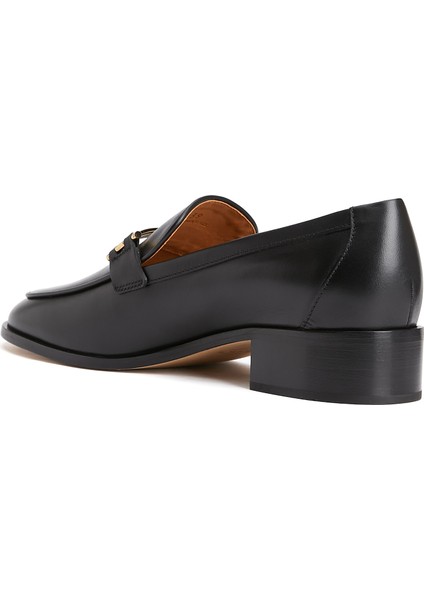 Siyah Kadın Deri Loafer modelleri