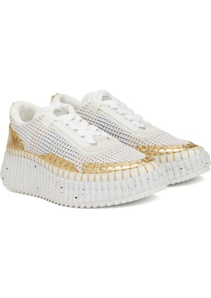 Nama Beyaz Gold Kadın Keten Sneaker fiyatları