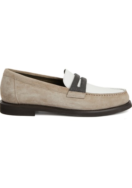 Taba Bantlı Kadın Deri Loafer