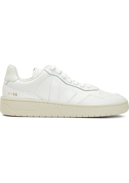 V-90 Beyaz Kadın Deri Sneaker