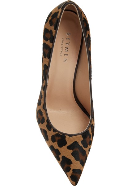 Essential Leopar Desenli Deri Stiletto