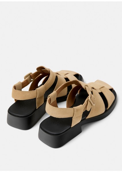 Dn0 Bej Nubuk Kadın Sandalet K201489-009 modelleri