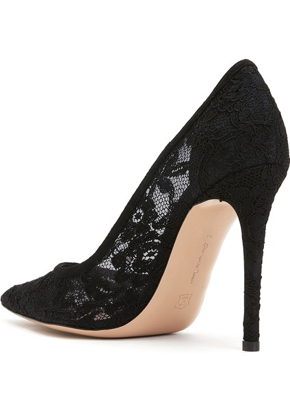 Siyah Dantel Stiletto