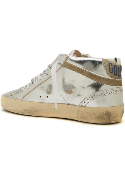 Mid Star Silver Kadın Deri Bilek Boy Sneaker modelleri