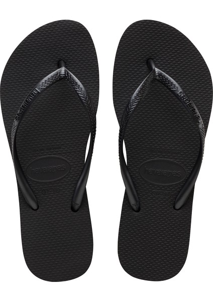 Slim Flatform Siyah Kadın Plaj Terliği