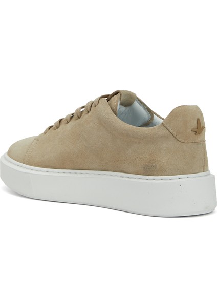 Bej Logo Taba Kadın Süet Sneaker modelleri