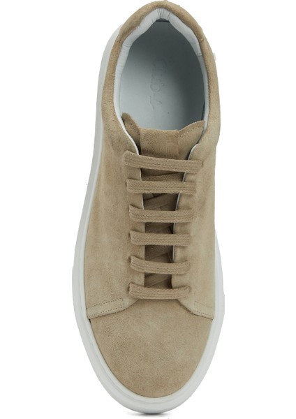 Bej Logo Taba Kadın Süet Sneaker fırsatları