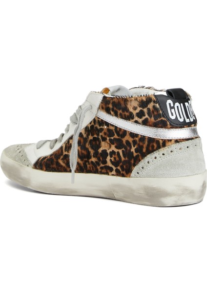Mid Star Leopar Kadın Deri Sneaker modelleri