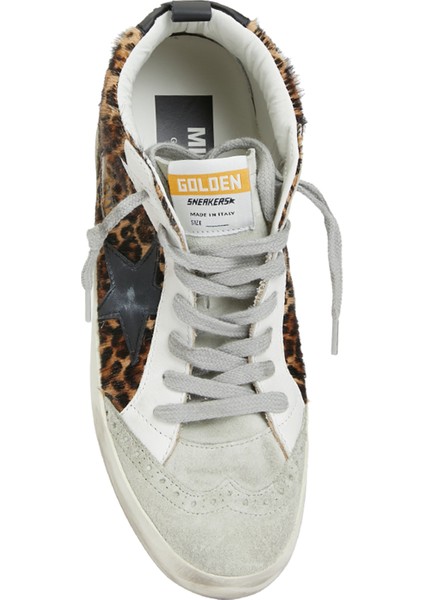 Mid Star Leopar Kadın Deri Sneaker fırsatları