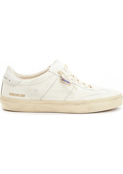 Beyaz Logolu Kadın Deri Sneaker