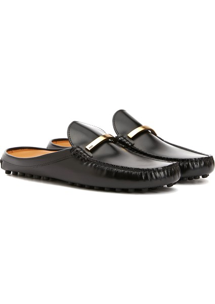Gommino Siyah Logo Detaylı Kadın Deri Loafer fiyatları