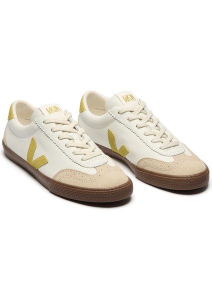Volley Beyaz Sarı Kadın Deri Sneaker fiyatları