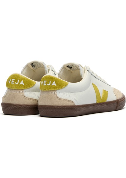 Volley Beyaz Sarı Kadın Deri Sneaker modelleri
