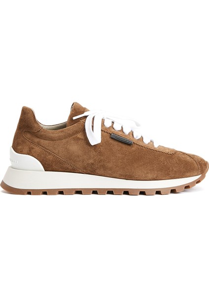 Kahverengi Kadın Süet Sneaker