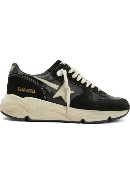 Running Sole Siyah Beyaz Kadın Deri Sneaker