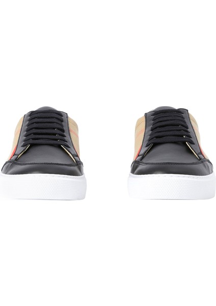 House Check Siyah Deri Kadın Sneaker fiyatları