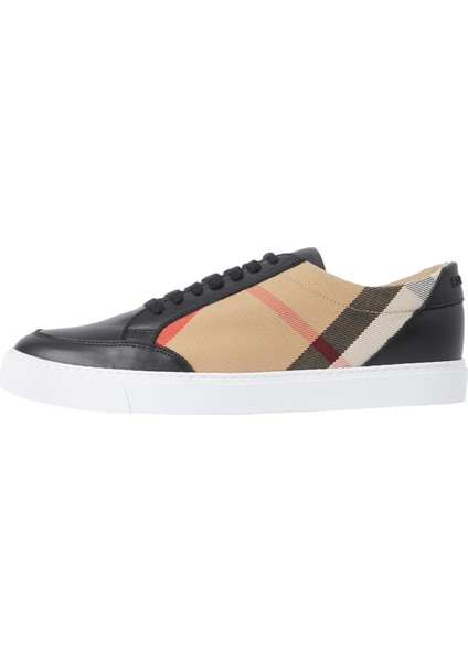 House Check Siyah Deri Kadın Sneaker indirimleri