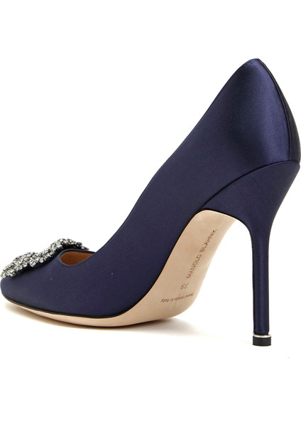 Lacivert Taşlı Tokalı Stiletto modelleri