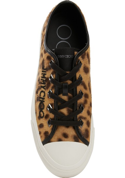 Palma Maxi Leopar Desenli Kadın Deri Sneaker