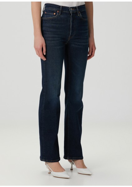 70S Bootcut Koyu Mavi Jean Pantolon
