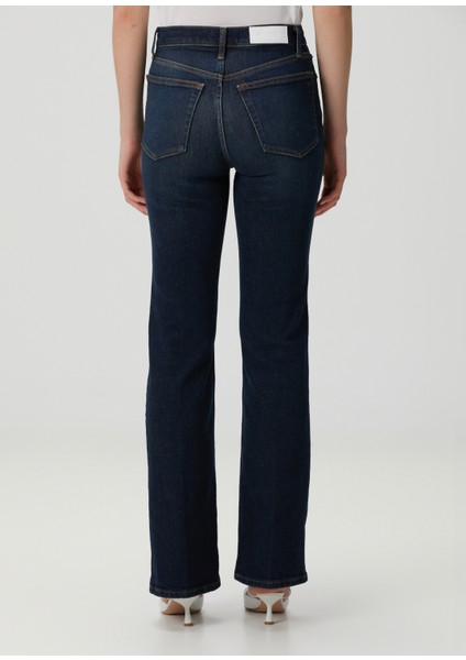 70S Bootcut Koyu Mavi Jean Pantolon