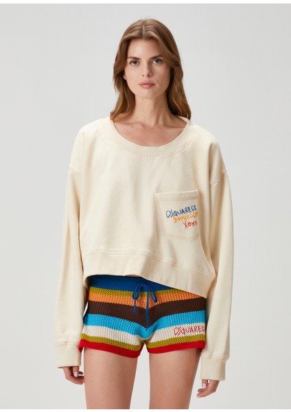 Kırık Beyaz Sweatshirt