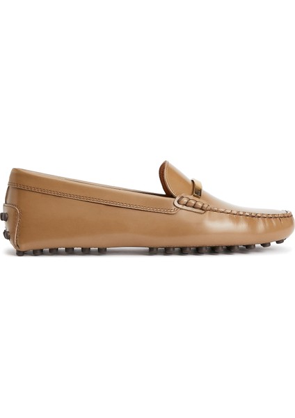 Gommino Kahverengi Kadın Deri Loafer