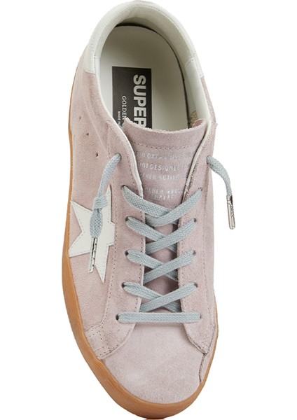 Super-Star Pembe Beyaz Kadın Deri Sneaker fırsatları