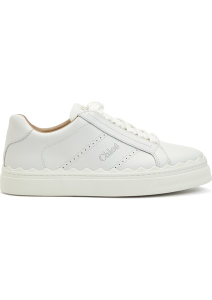 Lauren Beyaz Kadın Deri Sneaker