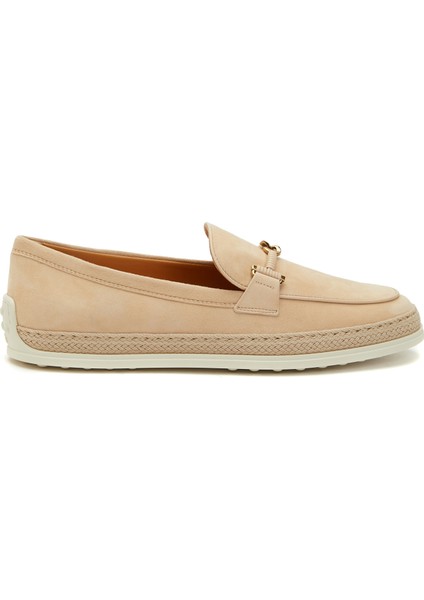 Krem Kadın Deri Loafer