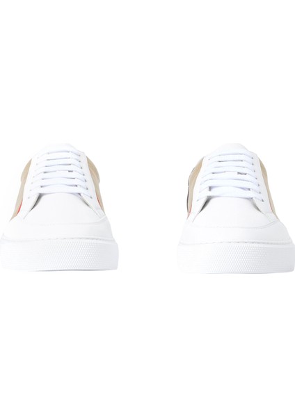 House Check Beyaz Deri Kadın Sneaker fiyatları