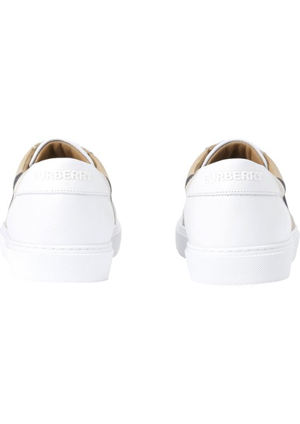 House Check Beyaz Deri Kadın Sneaker modelleri