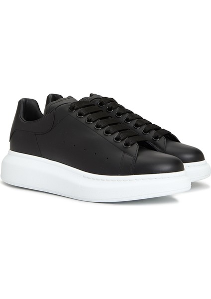 Oversize Siyah Kadın Deri Sneaker