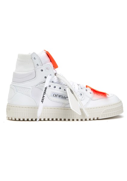 Turuncu Beyaz Kadın Deri Sneaker