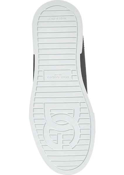Siyah Logolu Kadın Deri Sneaker