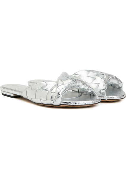 Blink Silver Kadın Deri Terlik