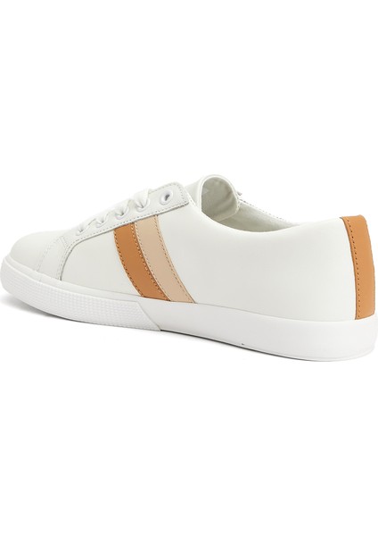 Bej Beyaz Kadın Deri Sneaker modelleri