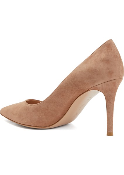 Gianvito 85 Bej Süet Stiletto