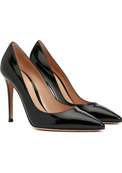 Siyah Deri Stiletto