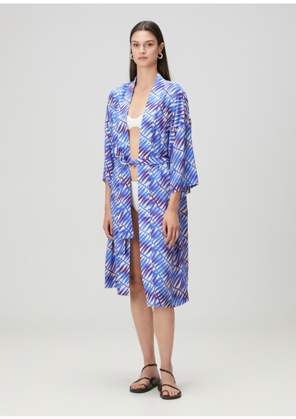 Mavi Desenli Kimono fiyatları