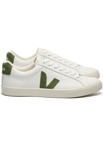Esplar Beyaz Yeşil Kadın Deri Sneaker