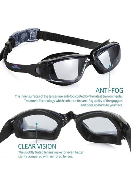 Yetişkin Unisex Yüzücü Gözlüğü, Silikon, Su Geçirmez, Beden Standart fiyatları