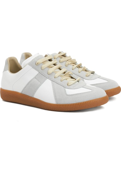Replica Beyaz Gri Kadın Deri Sneaker fiyatları