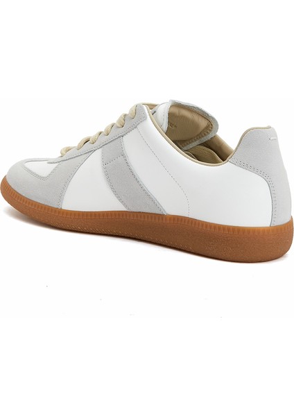 Replica Beyaz Gri Kadın Deri Sneaker modelleri